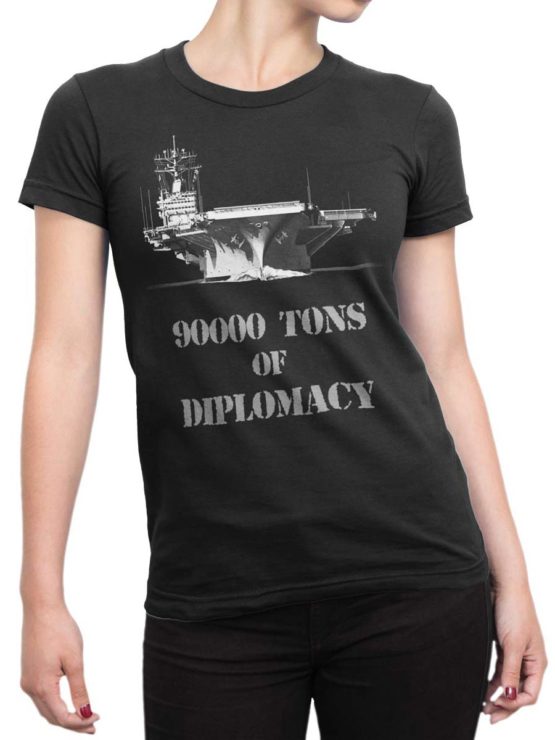0264 Patriotic Shirts Diplomacy Front Woman