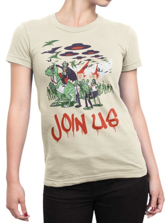 0279 Army T Shirt Join Us Front Woman