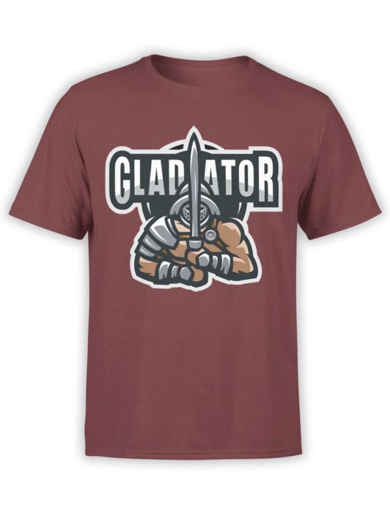 0304 Army T Shirt Gladiator Front Maroon