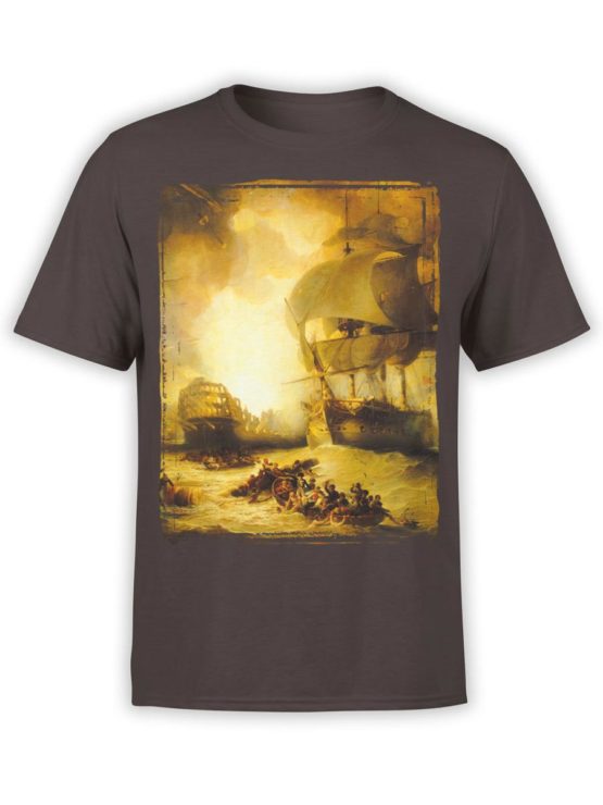 0325 Army T Shirt The Battle of the Nile Front Chocolate Brown