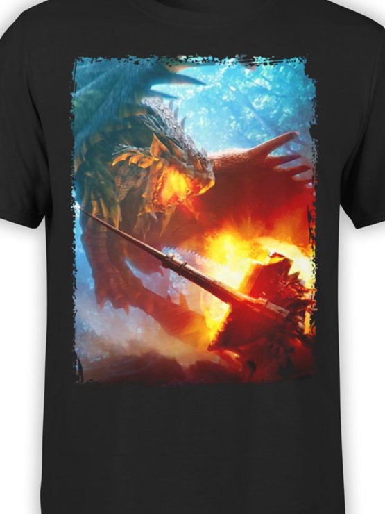 0334 Army T Shirt Dragon And Knight Front Color