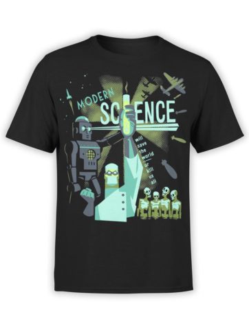 0351 Army T Shirt Modern Science Front Black