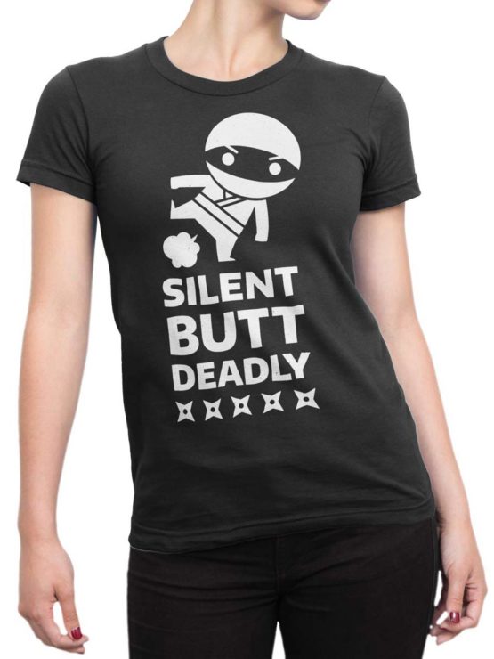 0543 Army T Shirt Silent Ninja Front Woman