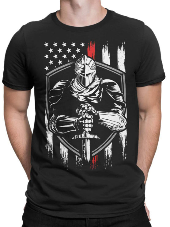 0671 Patriotic Shirts USA Defender Front Man