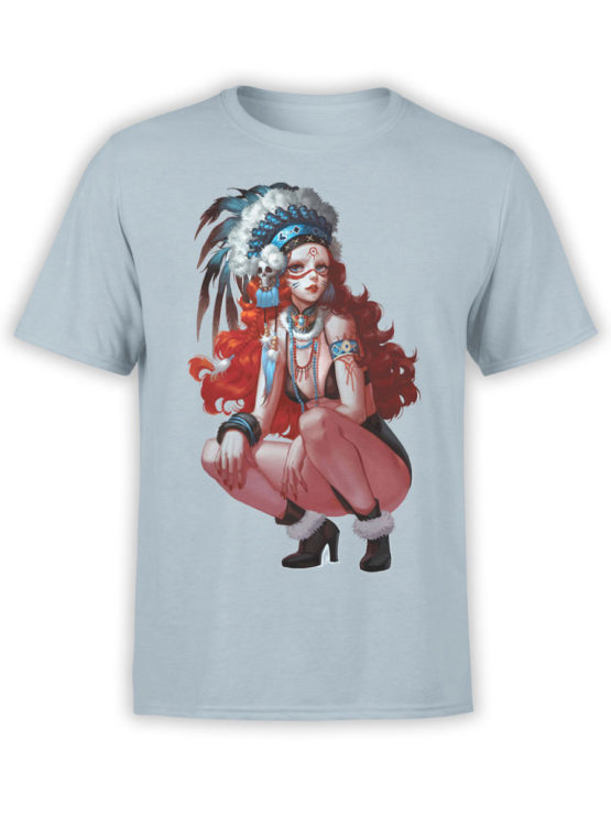 0944 Cool Shirts Art Indian Girl Front