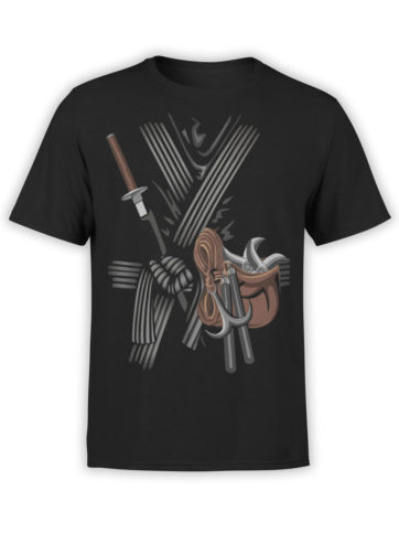 0973 Warrior T Shirt Ninja Front